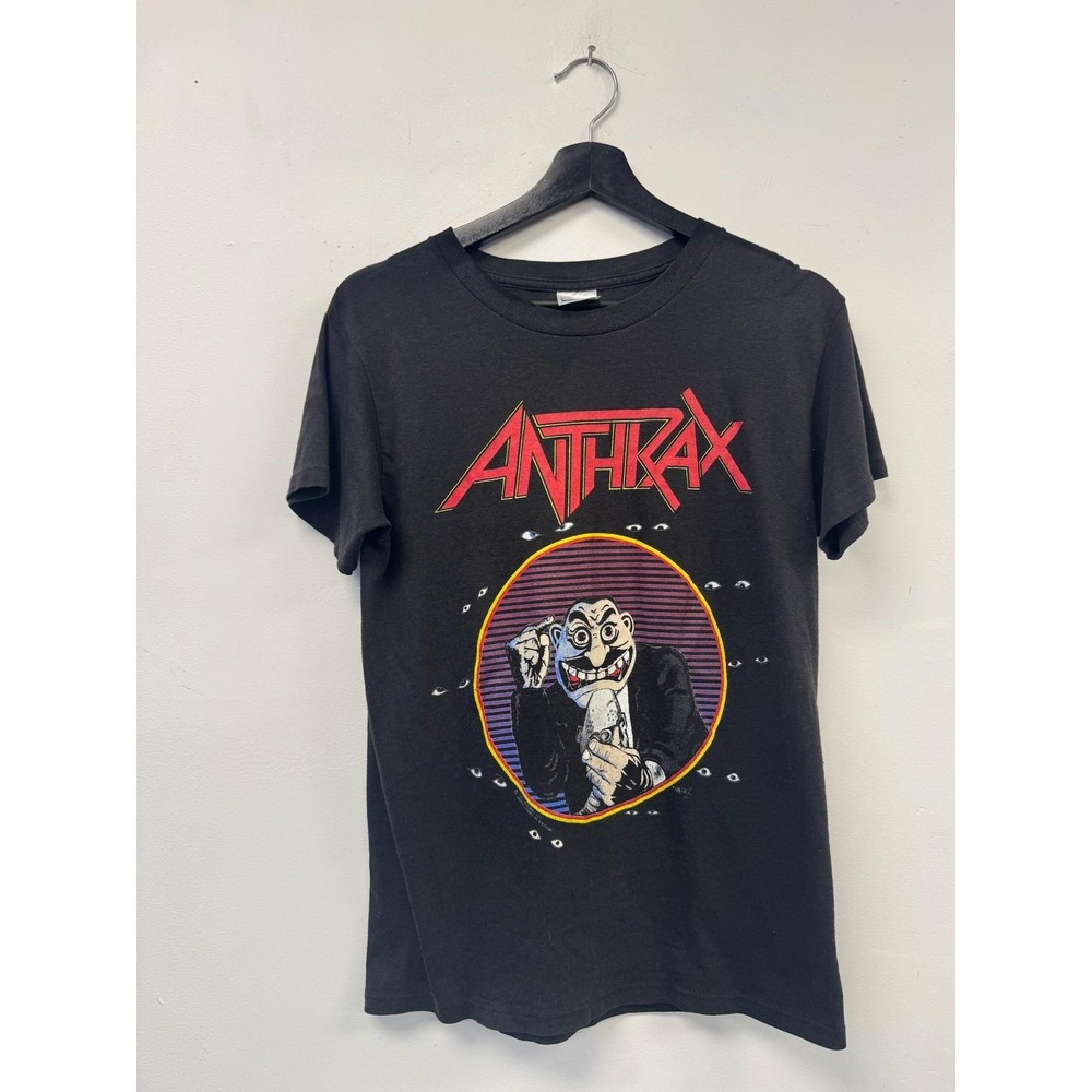 Vintage Anthrax Shirt Mens Small Black Dont You‎ Look At Me Thrash Metal USA 80s